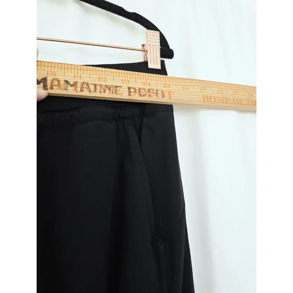 Athleta Attitude Pants‎ Women's Size 8 Black Jogger Athleisure Ruched Pockets